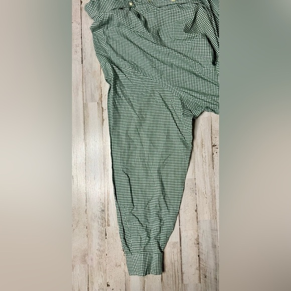 Polo Ralph Lauren Shirt Men's 4XB Green Solid Cotton Dress Casual - Picture 8 of 12